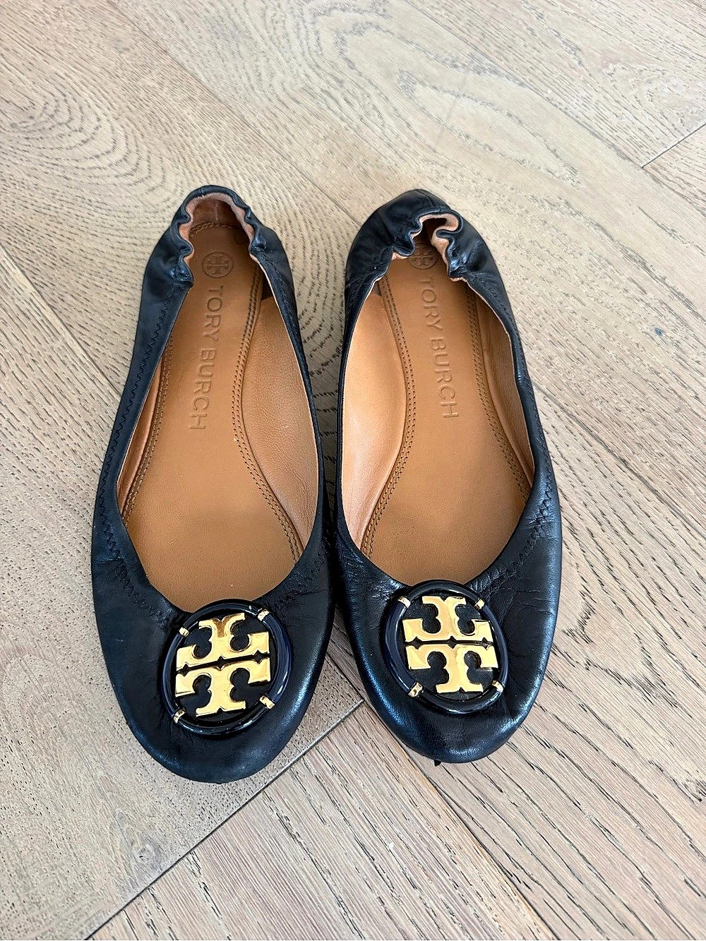 Tory Burch Minnie Travel Ballet Flat Black US 8M